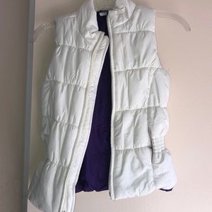 Girls vest whit and purple New